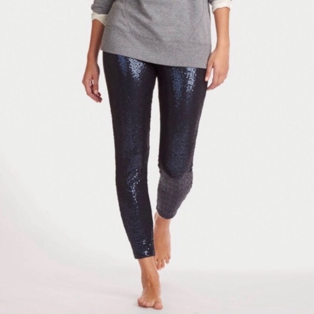 Navy Sequin Leggings